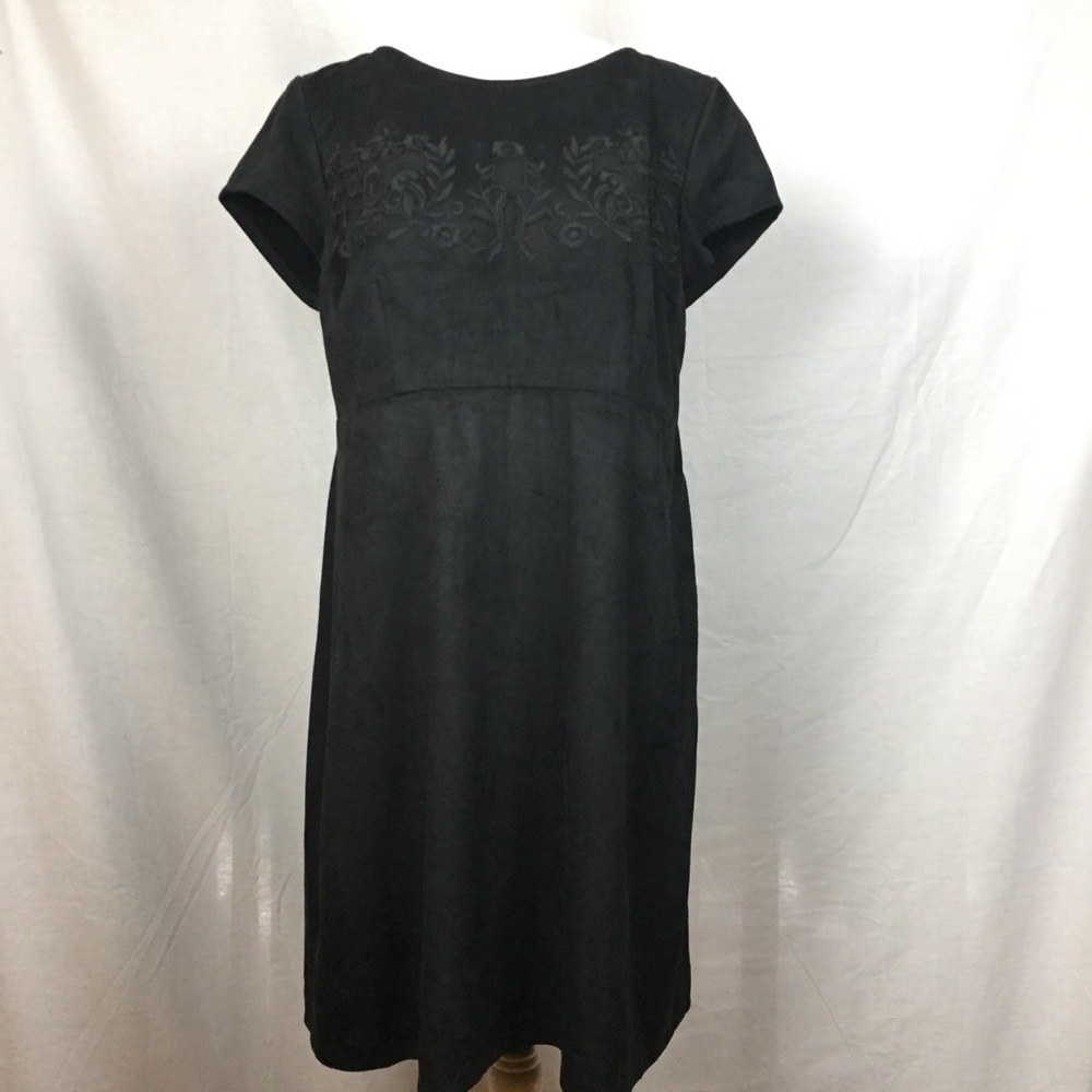 NWT Kaari Blue Suede Embroidered Dress